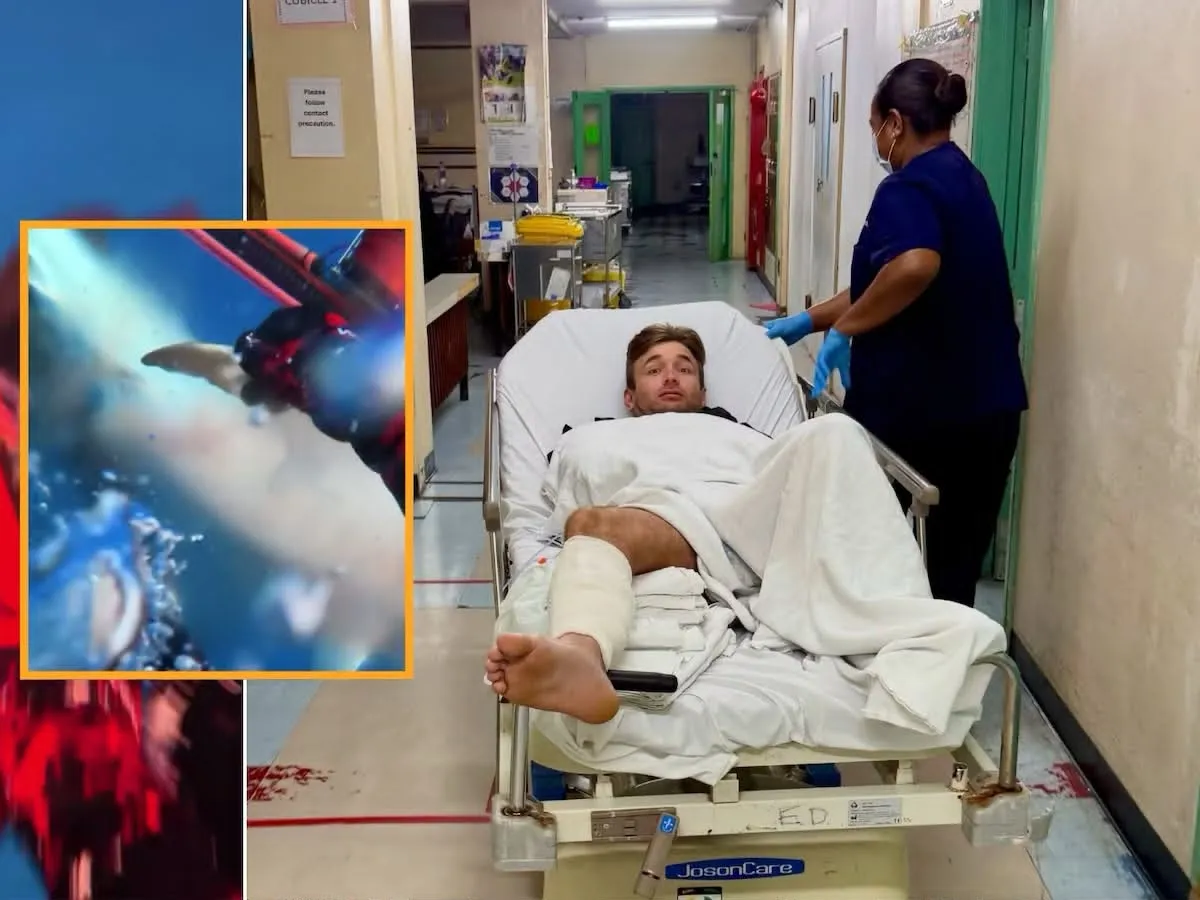 Influencer sobrevive a ataque de tiburón en Fiyi; el momento quedó grabado en video